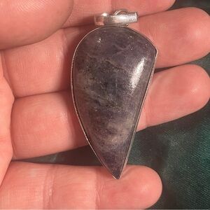 Iolite crystal pendant